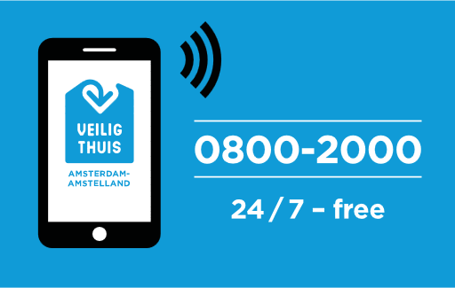 Contact Veilig Thuis at 0800-2000